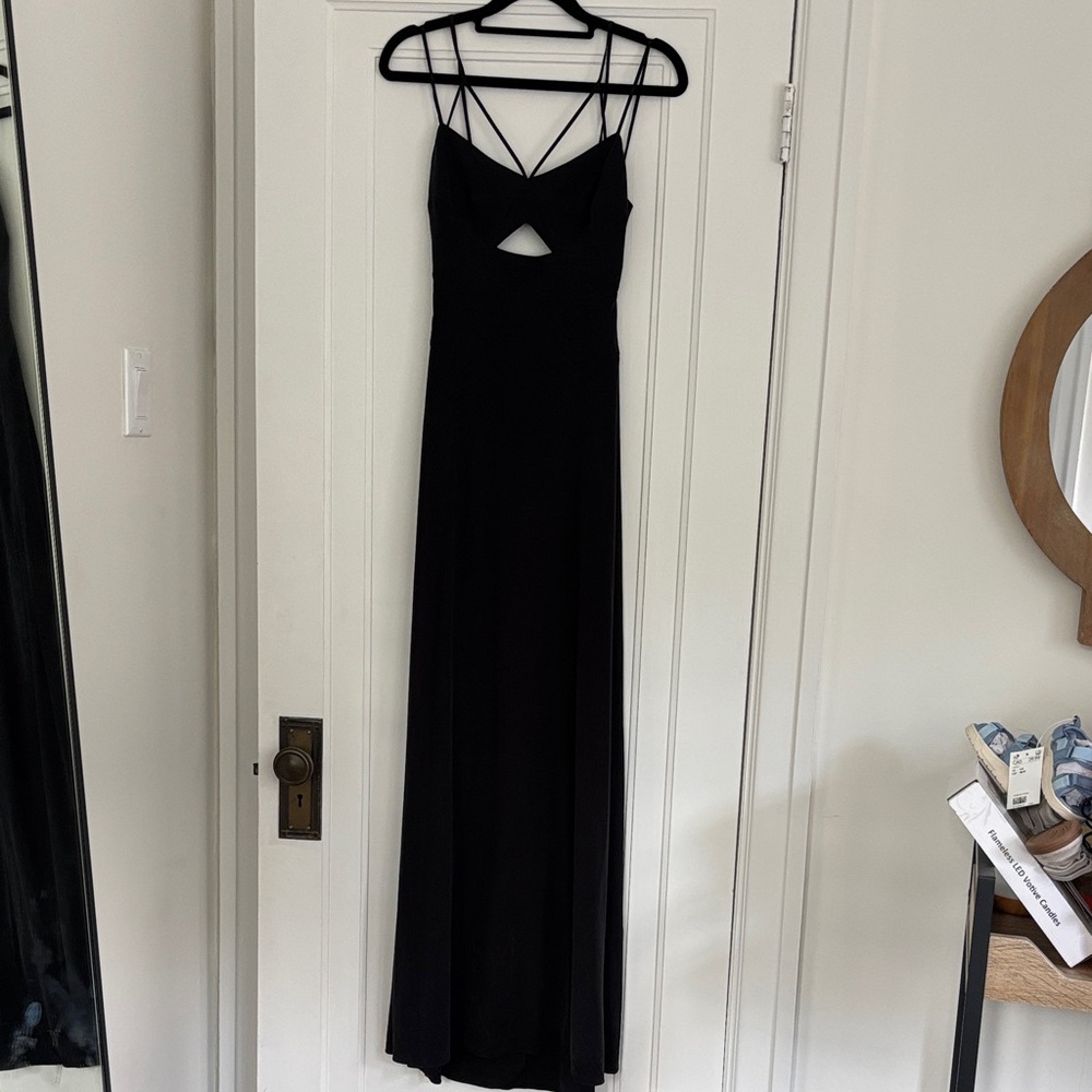 L’agence Navy silk dress